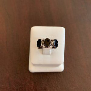 Vintage Beau sterling silver and onyx ring